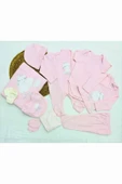 Bebitof My Baby Kumsal % 100 Coton 10 Lu Hastane Çıkışı Yeni Sevimli Kedi Desenli Pembe 10115 - 8