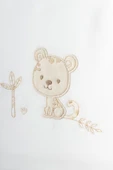 Bebitof My Baby Kumsal % 100 Coton 10 Lu Hastane Çıkışı Yeni Sevimli Kaplan Desenli Ekru 10095 - 1