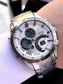 Joefox Çelik Kordon Dijital Ve Analog 2 Yıl Garantili 3 Atm Suya Dayanıklı Erkek Kol Saati JOE.CL03 thumbnail 1