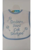 BUUDE My Baby Kumsal Su Geçirmez Dedem Beni Çok Seviyor Baskılı Bebek Mama Önlüğü - 1