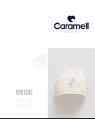 Caramell MY BABY KUMSAL SOFT COLOUR Ekru 62 cm BALONLU FİL BASKILI BEBEK ŞAPKA/BERE //1595 - 2