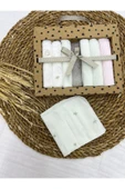 Caramell %100 Coton 7li Bebek Ağız Silme Mendili Minik Kuzu Desenli Organik // 1419 Yeşil - 1