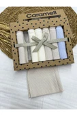 Caramell %100 Coton 7li Bebek Ağız Silme Mendili sport Boy Desenli Organik // 1322 bej - 2