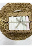 Caramell %100 Coton 7li Bebek Ağız Silme Mendili Minik Kuzu Desenli Organik // 1419 Ekru - 3