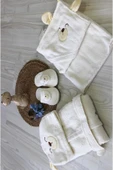 Bebitof My Baby Kumsal % 100 Pamuk 0 - 24 Ay Bornoz Seti Tilki Desen Kutu İçerisinde 30045 - 3