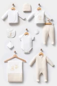 Bebitof My Baby Kumsal % 100 Coton 10 Lu Hastane Çıkışı Yeni Sevimli Balonlu Tavşan Desenli 10110 - 3