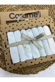 Caramell 7 Li Bebek Ağız Silme Mendili // Yeni Doğan // 2025 Zürafa Desen Mavi 1373 - 1