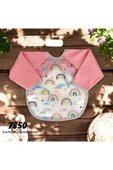 BUUDE My Baby Kumsal Sıvı Geçirmez bebek& Çocuk Mama ve Aktivite Önlüğü Gökkuşağı Desenli 7850 thumbnail 2