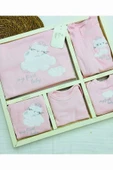 Bebitof My Baby Kumsal % 100 Coton 10 Lu Hastane Çıkışı Yeni Sevimli Kedi Desenli Pembe 10115 - 6