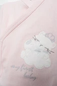 Bebitof My Baby Kumsal % 100 Coton 10 Lu Hastane Çıkışı Yeni Sevimli Kedi Desenli Pembe 10115 - 4