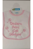 BUUDE My Baby Kumsal Su Geçirmez Dedem Beni Çok Seviyor Baskılı Bebek Mama Önlüğü - 1