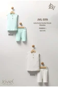 Joviel Baby & Kıds Soft Önden Düğme Detaylı Kalın Askılı Badi Tayt Takım - 2