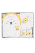 Bebitof My Baby Kumsal % 100 Pamuk 0 - 24 Ay Bornoz Seti Aslan Desen Kutu İçerisinde 30024 - 6