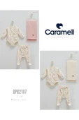 Caramell My Baby Kumsal Coton Body & Pantolon & Muslin Battaniye 3 lü Basic Set 2187 Ekru thumbnail 2