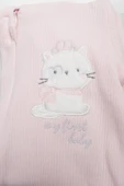 Bebitof My Baby Kumsal % 100 Coton 10 Lu Hastane Çıkışı Yeni Sevimli Kedi Desenli Pembe 10115 - 5