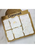 Caramell Hastane Çıkışı 10 Lu Yazlık Özel Üretim Safari (zürafa ) Desenli Müslin Mavi Ve Ekru// 2126 - 1