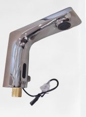 Nsk Fotoselli Lavabo Bataryası Çift Su Girişli Elektrikli + Pilli Krom N2100802 - 4