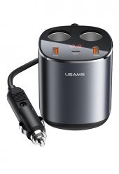Usams Us-Cc151 Dijital Göstergeli 2X30w Usb+1X65w Pd+2X60w Çakmaklık 245W Araç Hızlı Şarj Organizeri - 2