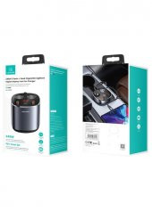 Usams Us-Cc151 Dijital Göstergeli 2X30w Usb+1X65w Pd+2X60w Çakmaklık 245W Araç Hızlı Şarj Organizeri - 4