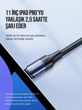 Usams Us-Sj524 Örgülü 1.2M Type-C To Type-C 100W Pd Hızlı Şarj Ve Data Kablosu - 6