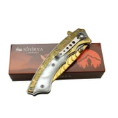 Sibirya İşlemeli Çakı Gold Marka:Sibirya Ürün Kodu: S-2063A 19,5 CM thumbnail 2