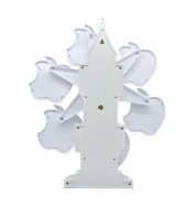 Kişiye Özel Fotoğraf Baskılı Müzikli Dönen Elma Fotoğraf Çerçevesi Beyaz thumbnail 3