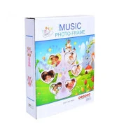 Kişiye Özel Fotoğraf Baskılı Müzikli Dönen Elma Fotoğraf Çerçevesi Beyaz thumbnail 4