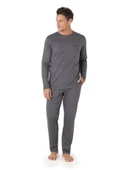Pierre Cardin 3'lü Çizgili Robdöşambır Penye Pijama Takım Kutulu Damat Çeyiz Seti - 2