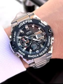 Joefox Çelik Kordon Dijital Ve Analog 2 Yıl Garantili 3 Atm Suya Dayanıklı Erkek Kol Saati JOE.CL10 - 1