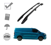 E - TRANSİT CUSTOM ELEKTİRİKLİ KISA ŞASE 2025 2026 2027 PORTBAGAJ TAVAN ÇITASI SİYAH thumbnail 1