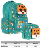 Kaukko Erkek Çocuk 3D Aslan Şekilli Yeşil Okul Sırt Çantası ve Isı Yalıtımlı Beslenme Çantası Seti thumbnail 2