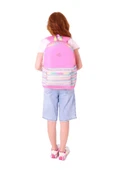 Kaukko Brush Üç Bölmeli Kız Çocuk Pembe Çok Renkli Okul Çantası - K1823 thumbnail 6