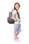 Kaukko Dots Kız Çocuk Üç Bölmeli İlkokul ve Ortaokul Çantası - Siyah Nokta Desenli - K1804 thumbnail 5