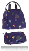 Kaukko Shine Yaprak Desenli Lacivert Kız Çocuk Beslenme Çantası ve Kalem Çantası Seti thumbnail 2