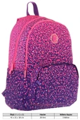 Kaukko Dots Kız Çocuk Üç Bölmeli İlkokul ve Ortaokul Çantası - Mor Nokta Desenli - K1806 thumbnail 4