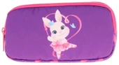 Kaukko Kids Fuşya Mor, Kalpli Tavşan, Kız Çocuk Üç Gözlü Okul Kalem Çantası - L8246 thumbnail 2