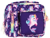 Kaukko Kız Çocuk, Mor Çok Renkli, Unicorn ve Denizkızı Isı Yalıtımlı Üç Bölmeli (Matara Cepli) Okul Beslenme Çantası L7228 thumbnail 2