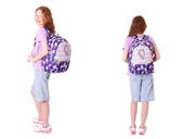 Kaukko Kids Kız Çocuk Okul Çantası ve Isı Yalıtımlı Beslenme Çantası Seti (L5228+L7228) Kauçuk Unicorn - Mor thumbnail 3