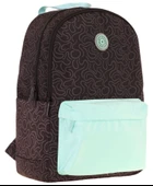 Kaukko Double Colors Üç Bölmeli Kız Çocuk Okul ve Günlük Sırt Çantası - Siyah Turkuaz - K1835 thumbnail 1