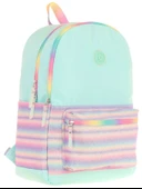 Kaukko Brush Üç Bölmeli Kız Çocuk Su Yeşili Çok Renkli Okul Çantası - K1824 thumbnail 1