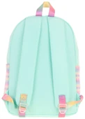 Kaukko Brush Üç Bölmeli Kız Çocuk Su Yeşili Çok Renkli Okul Çantası - K1824 thumbnail 3