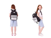 Kaukko Magic Dreams Okul Sırt Çantası ve Şeffaf Kalem Çantası Seti - Kız Çocuk - Siyah thumbnail 5