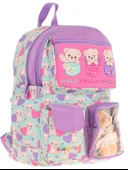 Kaukko Kız Çocuk Peluş Ayıcıklı İlkokul Okul Sırt Çantası - Yeşil Mor - L5239 thumbnail 1