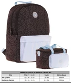 Kaukko Double Color Kız Çocuk Okul Sırt Çantası ve Beslenme Çantası Seti - Siyah Mavi thumbnail 2