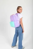 Kaukko K1764 Kız Çocuk/Kadın (Mor Yeşil - Çift Renk) Okul ve Günlük Sırt Çantası thumbnail 4