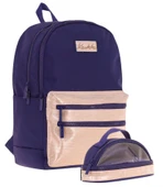 Kaukko Magic Dreams Okul Sırt Çantası ve Şeffaf Kalem Çantası Seti - Kız Çocuk - Lacivert thumbnail 1