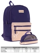 Kaukko Magic Dreams Okul Sırt Çantası ve Şeffaf Kalem Çantası Seti - Kız Çocuk - Lacivert thumbnail 2