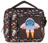 Kaukko Erkek Çocuk, Siyah, Roket Baskılı Isı Yalıtımlı Üç Bölmeli (Matara Cepli) Okul Beslenme Çantası L7264 thumbnail 2