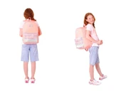 Kaukko Magic Dreams Okul Sırt Çantası ve Şeffaf Kalem Çantası Seti - Kız Çocuk - Somon thumbnail 4