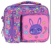 Kaukko Kız Çocuk, Mor Pembe, Tavşan Baskılı Isı Yalıtımlı Üç Bölmeli (Matara Cepli) Okul Beslenme Çantası L7220 thumbnail 2